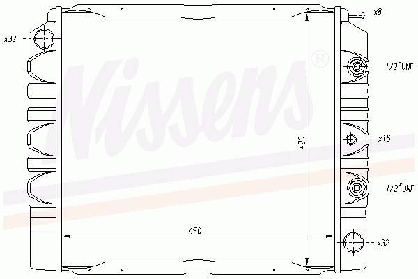 Radiador de esfriamento de motor 65480 Nissens