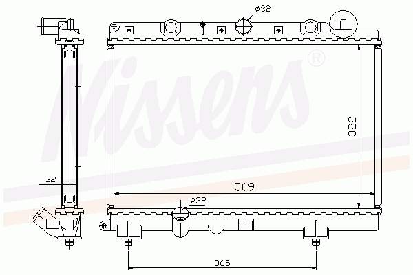 Radiador de esfriamento de motor 64306A Nissens