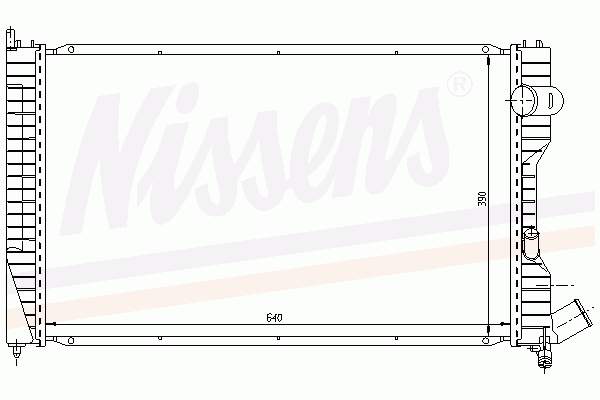 Radiador de esfriamento de motor 61231 Nissens