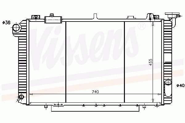 Radiador de esfriamento de motor 62959 Nissens