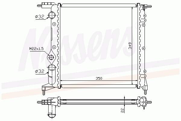 63926A Nissens radiador de esfriamento de motor