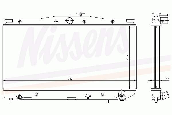 Radiador de esfriamento de motor 64836 Nissens