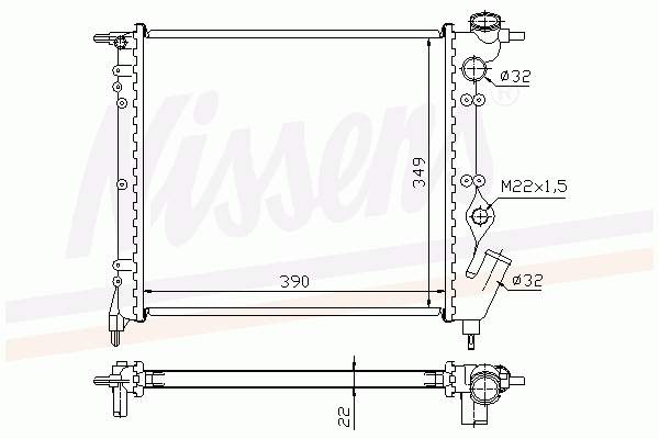 63929A Nissens radiador de esfriamento de motor