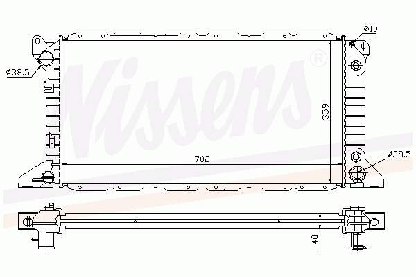 62058A Nissens radiador de esfriamento de motor