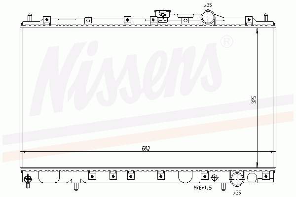 62843 Nissens radiador de esfriamento de motor