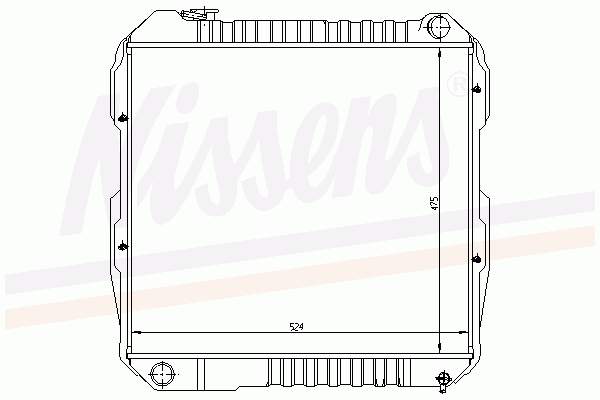 Radiador de esfriamento de motor 64847 Nissens