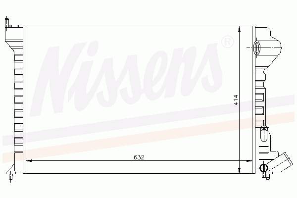 61385 Nissens radiador de esfriamento de motor