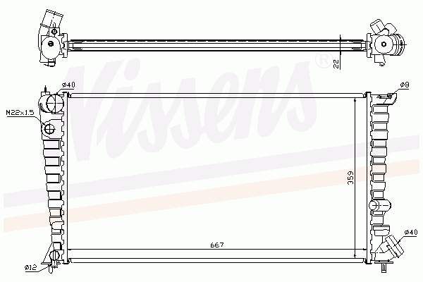 63548 Nissens radiador de esfriamento de motor