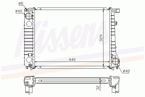 60797A Nissens radiador de esfriamento de motor