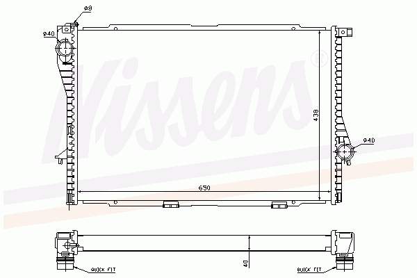 60754A Nissens radiador de esfriamento de motor