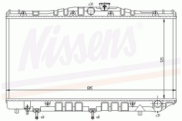 64716 Nissens radiador de esfriamento de motor