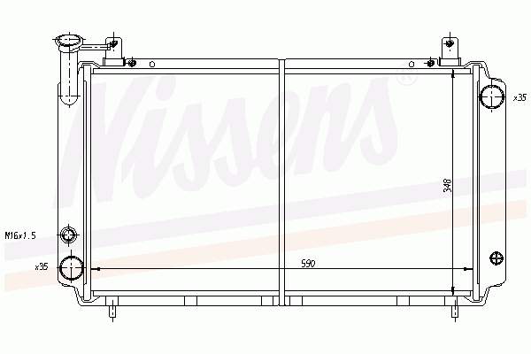62425 Nissens radiador de esfriamento de motor
