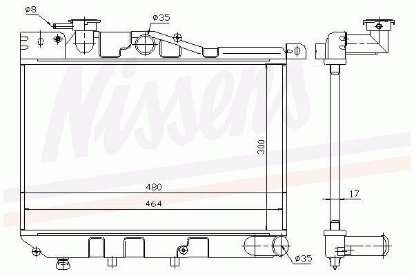 E34015200 Mazda radiador de esfriamento de motor