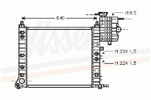 6385012201 Mercedes radiador de esfriamento de motor