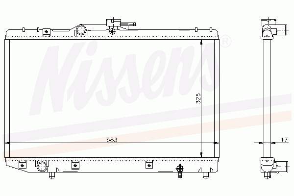 64773 Nissens radiador de esfriamento de motor