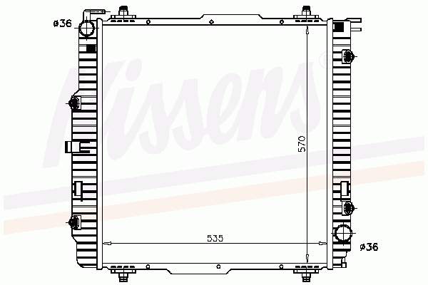 4635001100 Mercedes radiador de esfriamento de motor