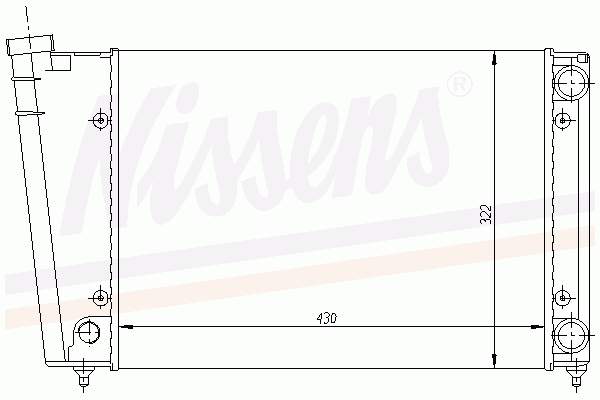 Radiador de esfriamento de motor 65090 Nissens