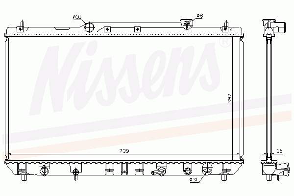 64699A Nissens radiador de esfriamento de motor