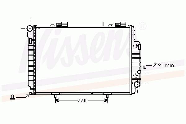 62618 Nissens radiador de esfriamento de motor