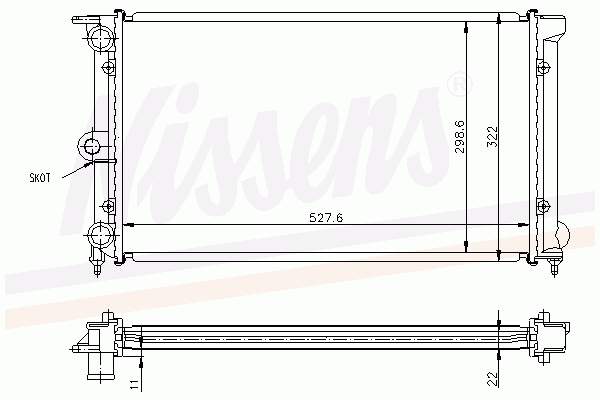 65111A Nissens radiador de esfriamento de motor