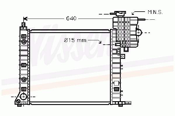 Radiador de esfriamento de motor 62561 Nissens