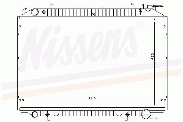 214109C100 Nissan radiador de esfriamento de motor