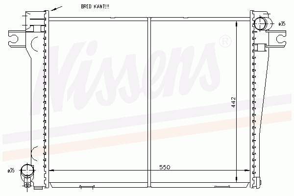 Radiador de esfriamento de motor 60663 Nissens