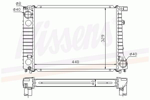 60799A Nissens radiador de esfriamento de motor