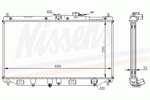 62282A Nissens radiador de esfriamento de motor