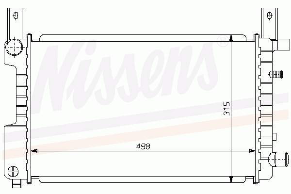 7165164 Ford radiador de esfriamento de motor