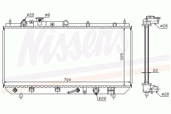 62404A Nissens radiador de esfriamento de motor