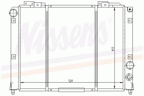 Radiador de esfriamento de motor 60027 Nissens