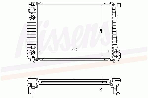 1178216 BMW radiador de esfriamento de motor