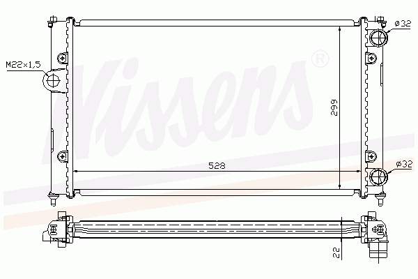 63996A Nissens radiador de esfriamento de motor