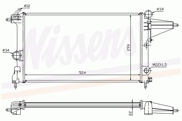 63223A Nissens radiador de esfriamento de motor