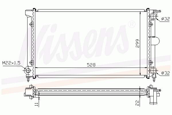 65151A Nissens radiador de esfriamento de motor