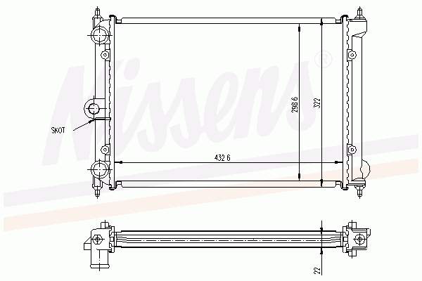 65172A Nissens radiador de esfriamento de motor