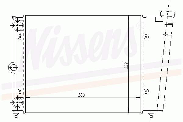 Radiador de esfriamento de motor 65120 Nissens