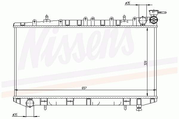 62963 Nissens radiador de esfriamento de motor