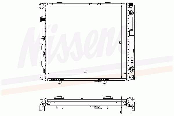 62698A Nissens radiador de esfriamento de motor