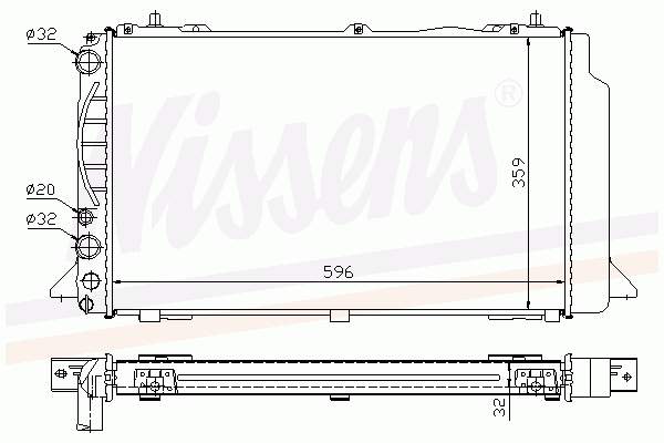 60465A Nissens radiador de esfriamento de motor