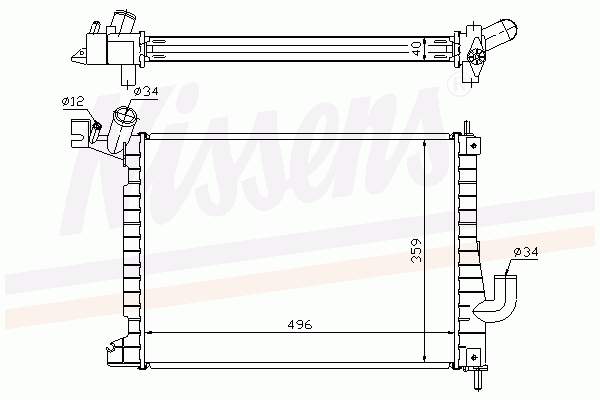 52A299 FPS radiador de esfriamento de motor