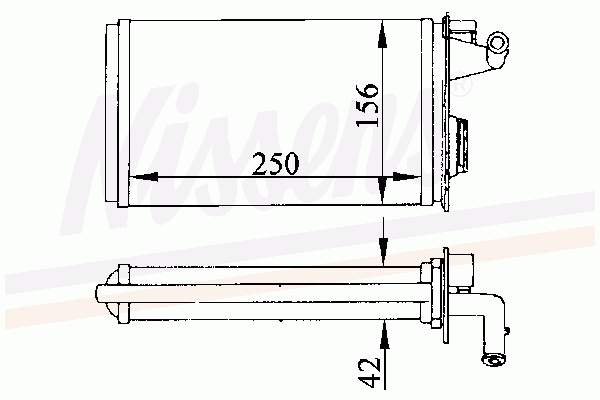 71438 Nissens radiador de forno (de aquecedor)