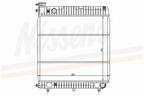 62633 Nissens radiador de esfriamento de motor