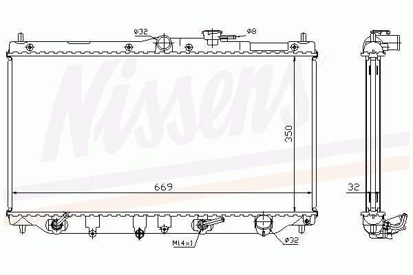 Radiador de esfriamento de motor 62284A Nissens