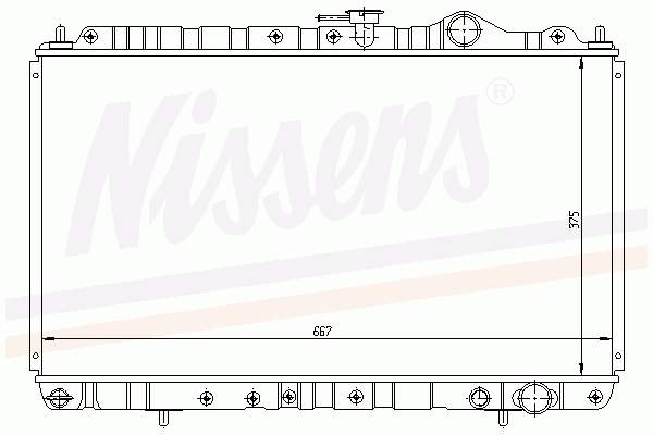 Radiador de esfriamento de motor 62846 Nissens