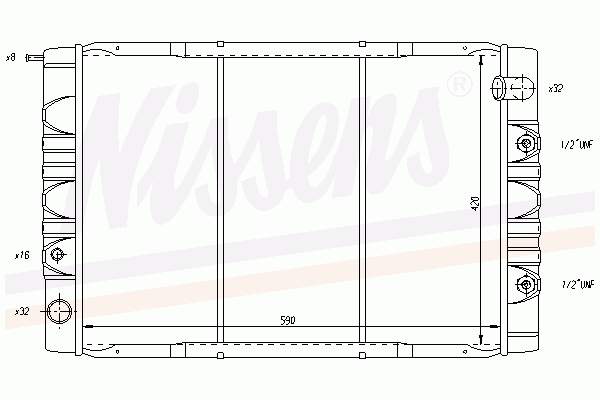 5001864 Volvo radiador de esfriamento de motor