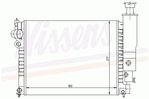 63524 Nissens radiador de esfriamento de motor