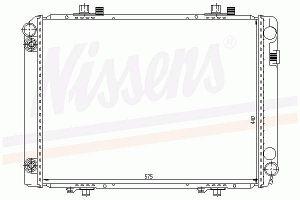 Radiador de esfriamento de motor 62602 Nissens