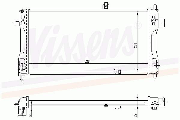 63241A Nissens radiador de esfriamento de motor